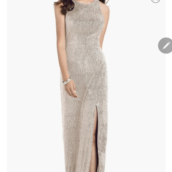 Dessy Collection Dresses & Skirts - Dessy Collection SoHo Metalic Column Gown